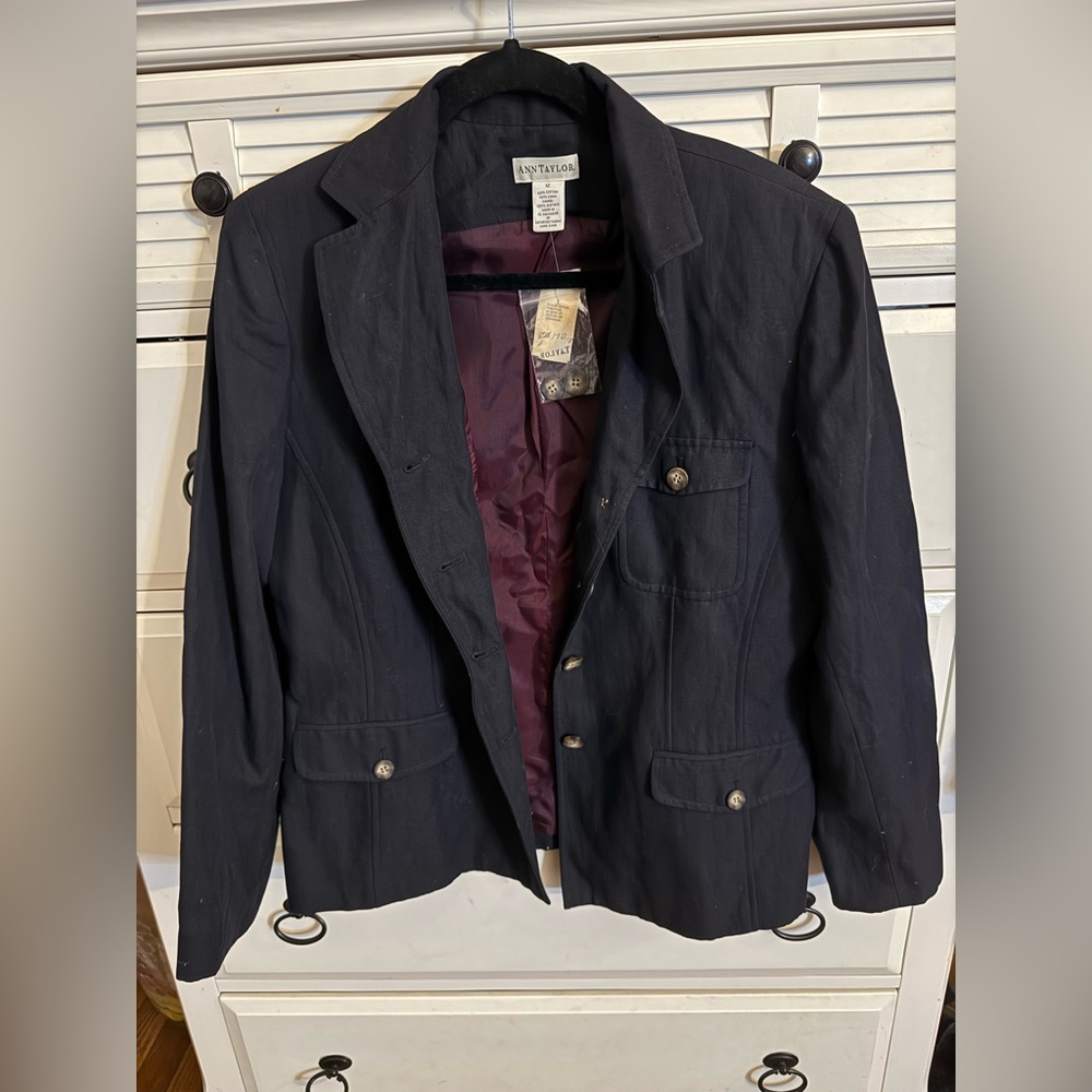 NWT Ann Taylor Women's Black Blazer size 12